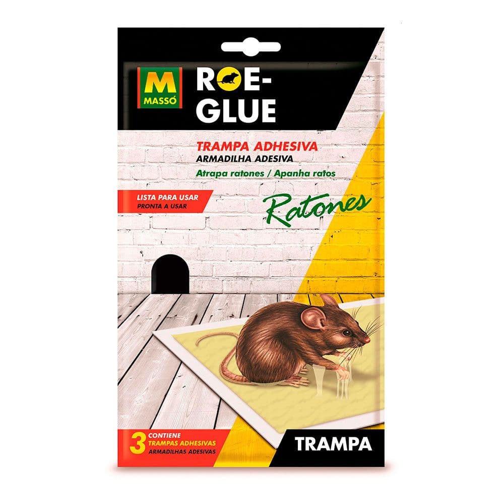 Masso Armadilha Adesiva para Mouse Cola Roe (3 Un) 231185 - 402861355