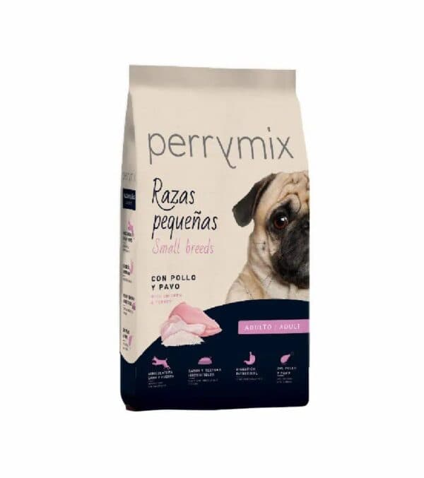 Perrymix Adulto Raças Pequenas Frango e Peru 3kg Ração para Cão - Campet