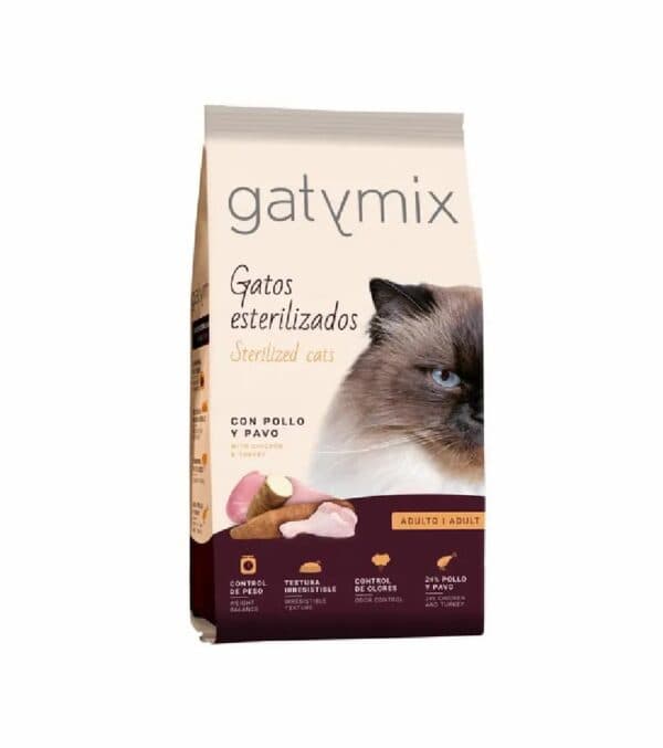 Gatymix Esterilizado Frango e Peru 1.5kg Ração para Gato - Campet