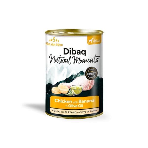 Ração Húmida Dibaq Natural Moments Cão Adulto Frango & Banana 380g