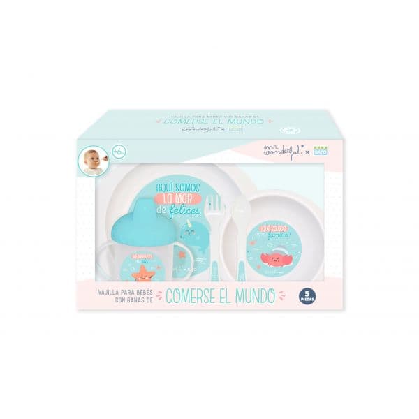Saro Conjunto de Louças 5 Peças Mr Wonderful Azul
