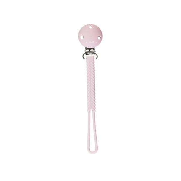 Saro Corrente Porta Chupetas Trança Rosa