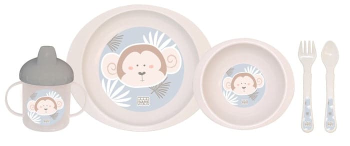 Saro Conjunto Refeição 5 Peças Pocket Macaco