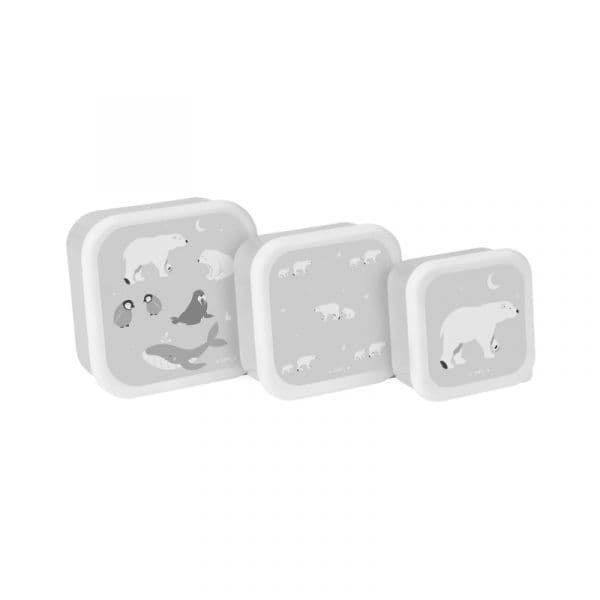 Saro Conjunto de 3 Lancheiras Polaris Cinza