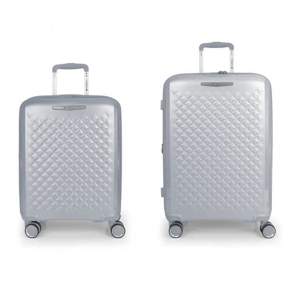 Gabol Mala Com Rodinhas Queens Spinner Tsa Expandable 114.6l 2 Unidades Silver One Size
