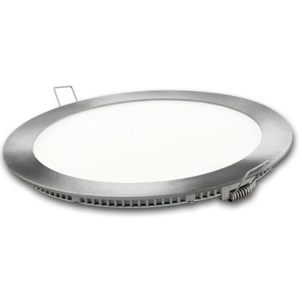 DOWNLIGHT LED ALUM.PLANO PLATA L/F. 18W