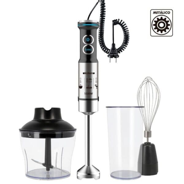 LIQUIDIFICADORA COM BRAÇO INOX 1500W COM ACESSÓRIOS KUKEN PREMIUM