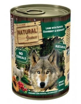 Natural Greatness Lata de Cordeiro com papaia, airelas e alecrim