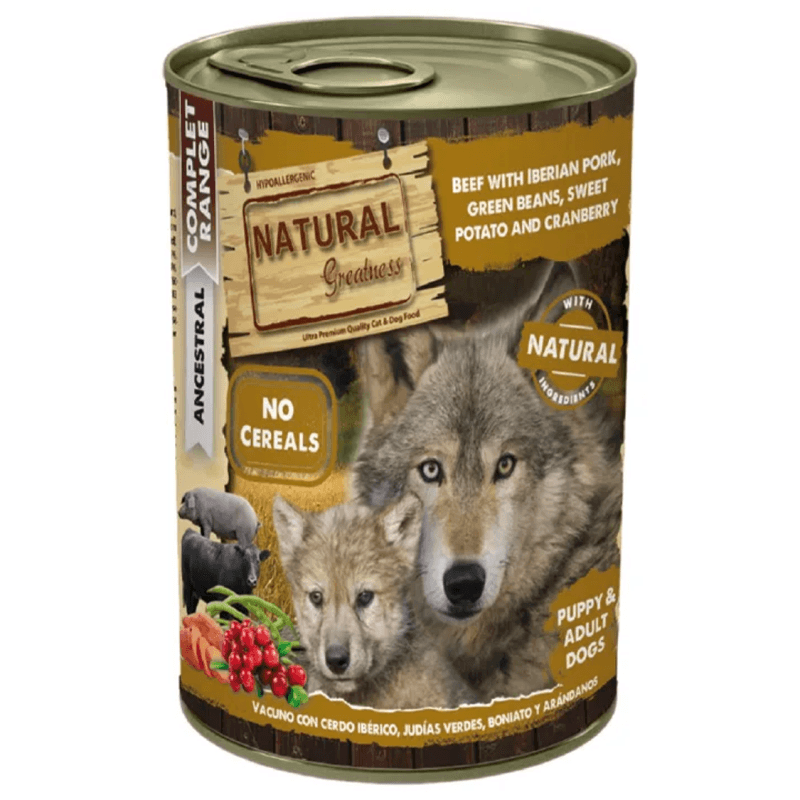 Ração Húmida Natural Greatness Vaca/porco 400g