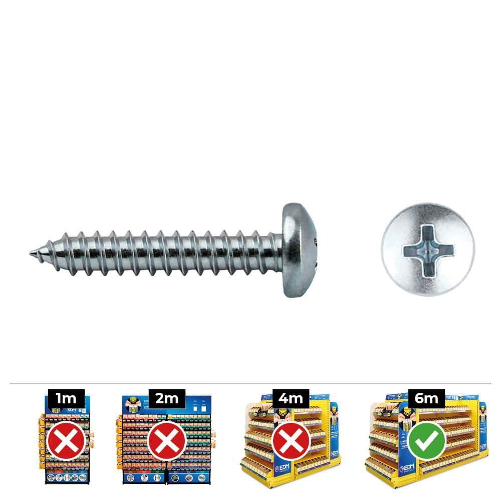 Celo Caixa 250 Uni. Parafuso Chapa Cabeça de Queijo Philips Din/ref 7981 3,9x38 Galvanizado - ELK17281