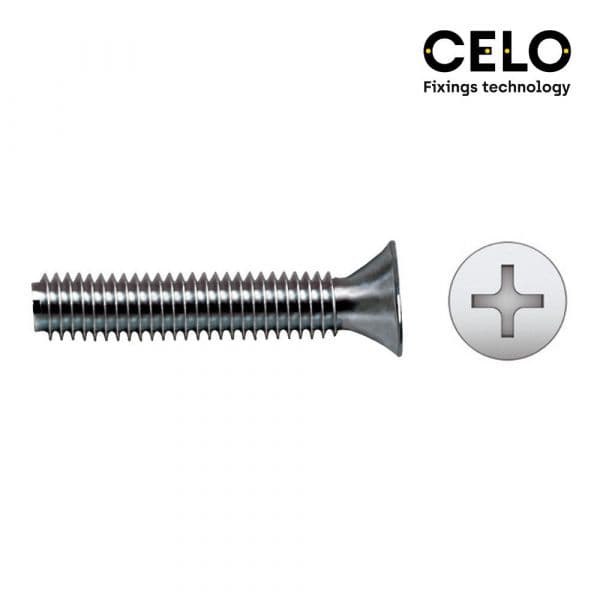 Celo Caixa 500 Uni. Parafuso de Métrica. Escariador, Philips Din/ref 965 5x40 Galvanizado - 17249