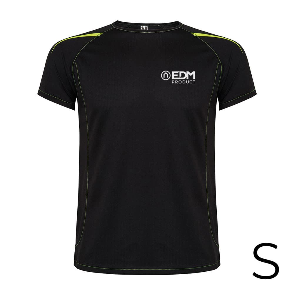 *merchandising* t-shirt desporto preta tamanho-s roly edm