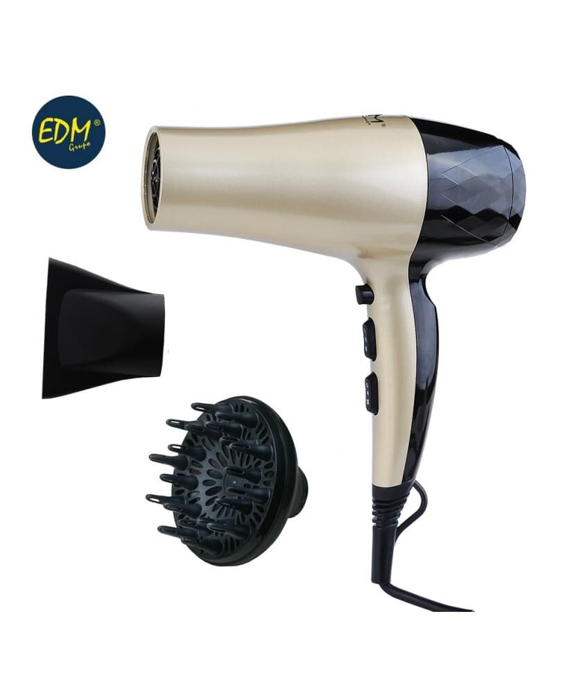 Edm Secador de Cabelo 1.800- 2.200W Incluye Difusor Edm - 8425998076332