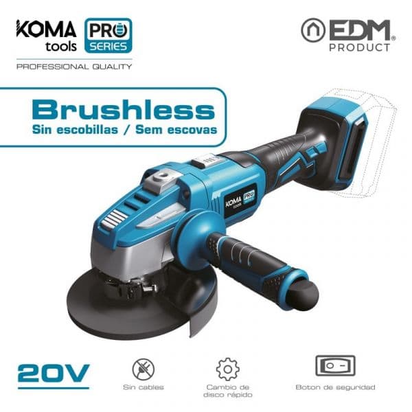 Koma Rebarbadora 125mm 20v Brushless sem Bateria e Carre - EDM08766