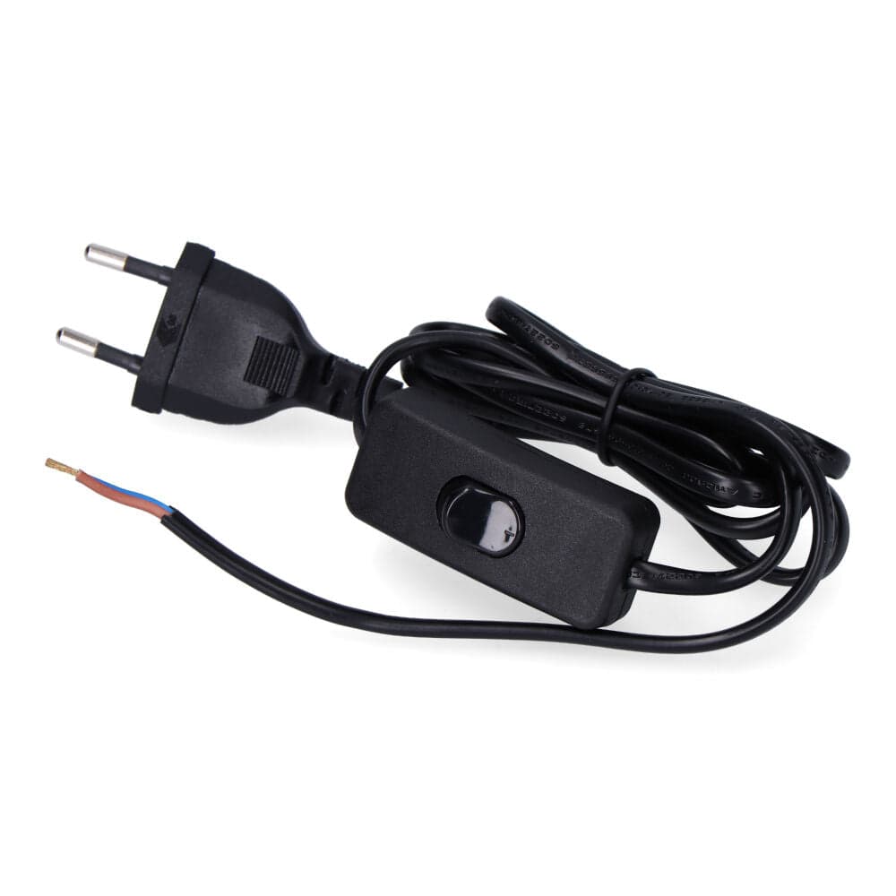 CABO PLANO COM INTERRUPTOR 3A 1,5M 2X0,75MM PRETO EDM