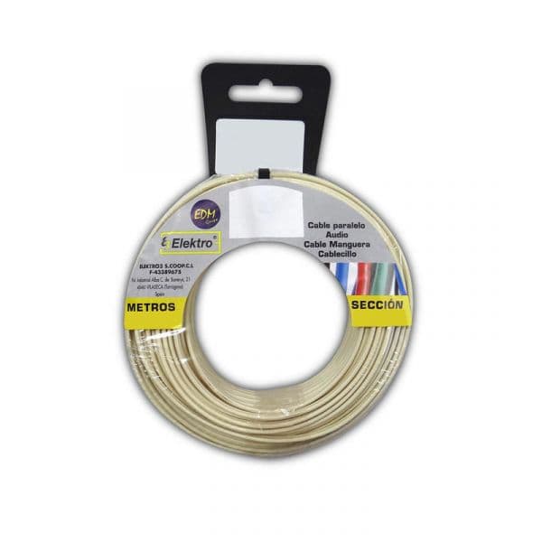 EDM Cabo Elétrico para Telefone Branco 2 Vias 10Mts