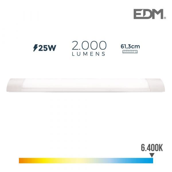 EDM Armadura Eletronica LED 25w 2200l 6.400k Luz Fria - EDM31680