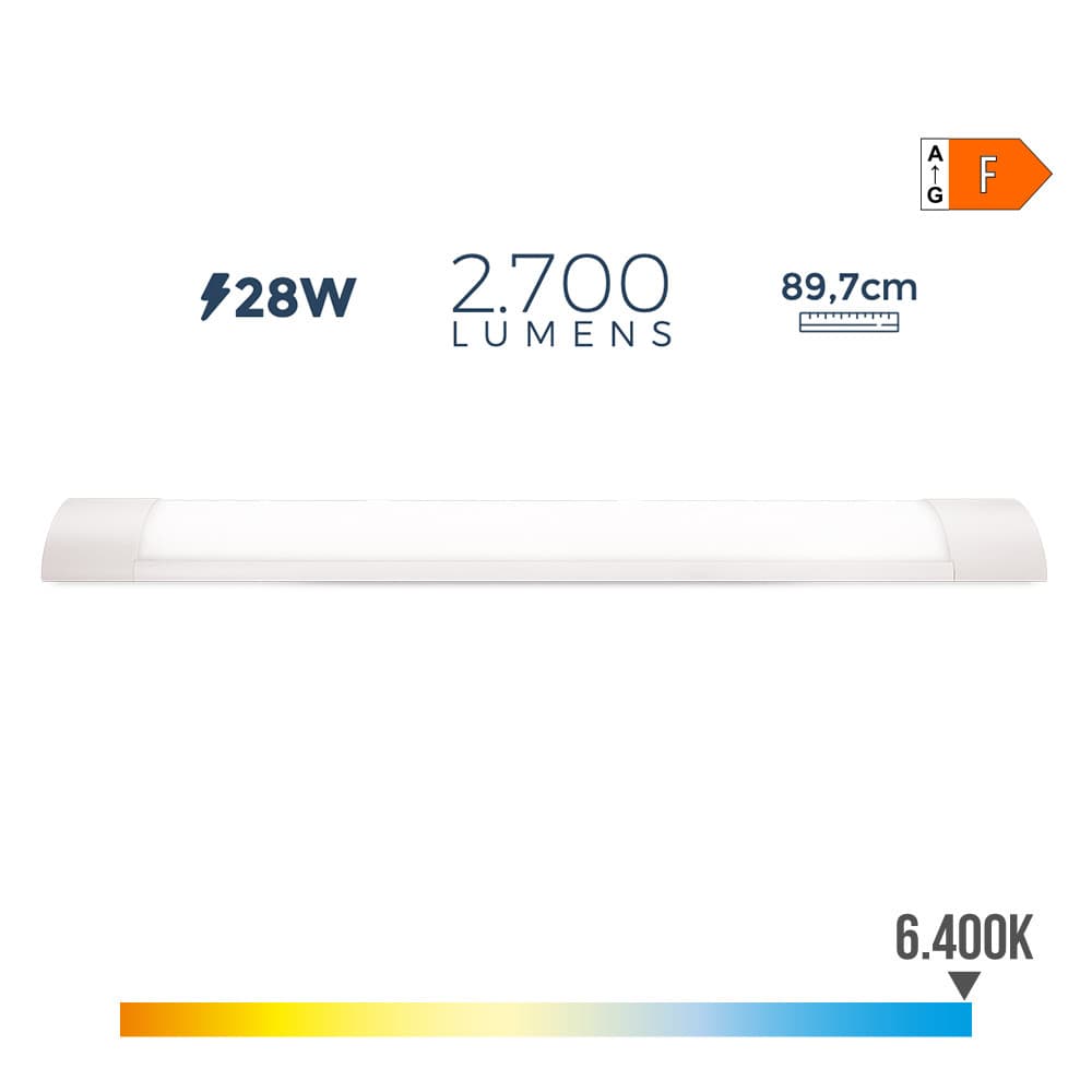 EDM Armadura Eletronica LED 28W 2700 Lumens 89CM 6.400K Luz Fria - ELK31684