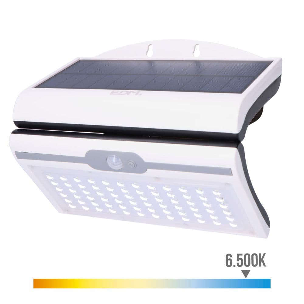 EDM Candeeiro de Parede Solar LED Sensor 31848 Branco