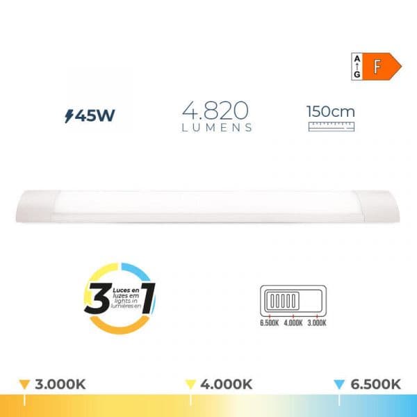 EDM Regleta LED 31867 F 45W 3CCT 150cm