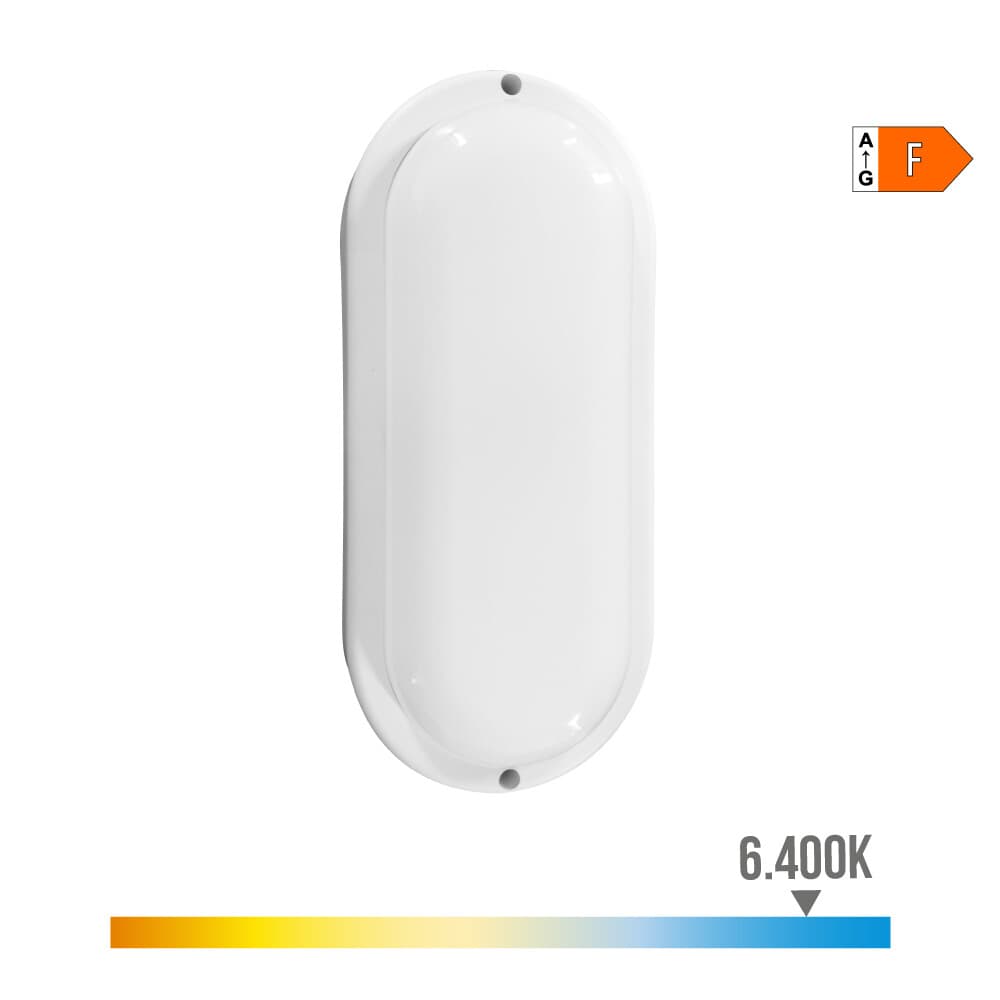 EDM Aplique Oval LED Sensor Crepuscular e Movimento 18W 6400K Branco