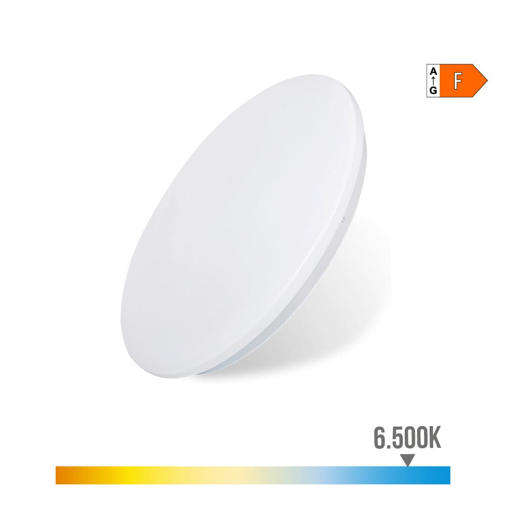 EDM Aplique Plafon LED Super Plano 18W 1820lm 6.500K Redondo 33X6,6CM - ELK32518