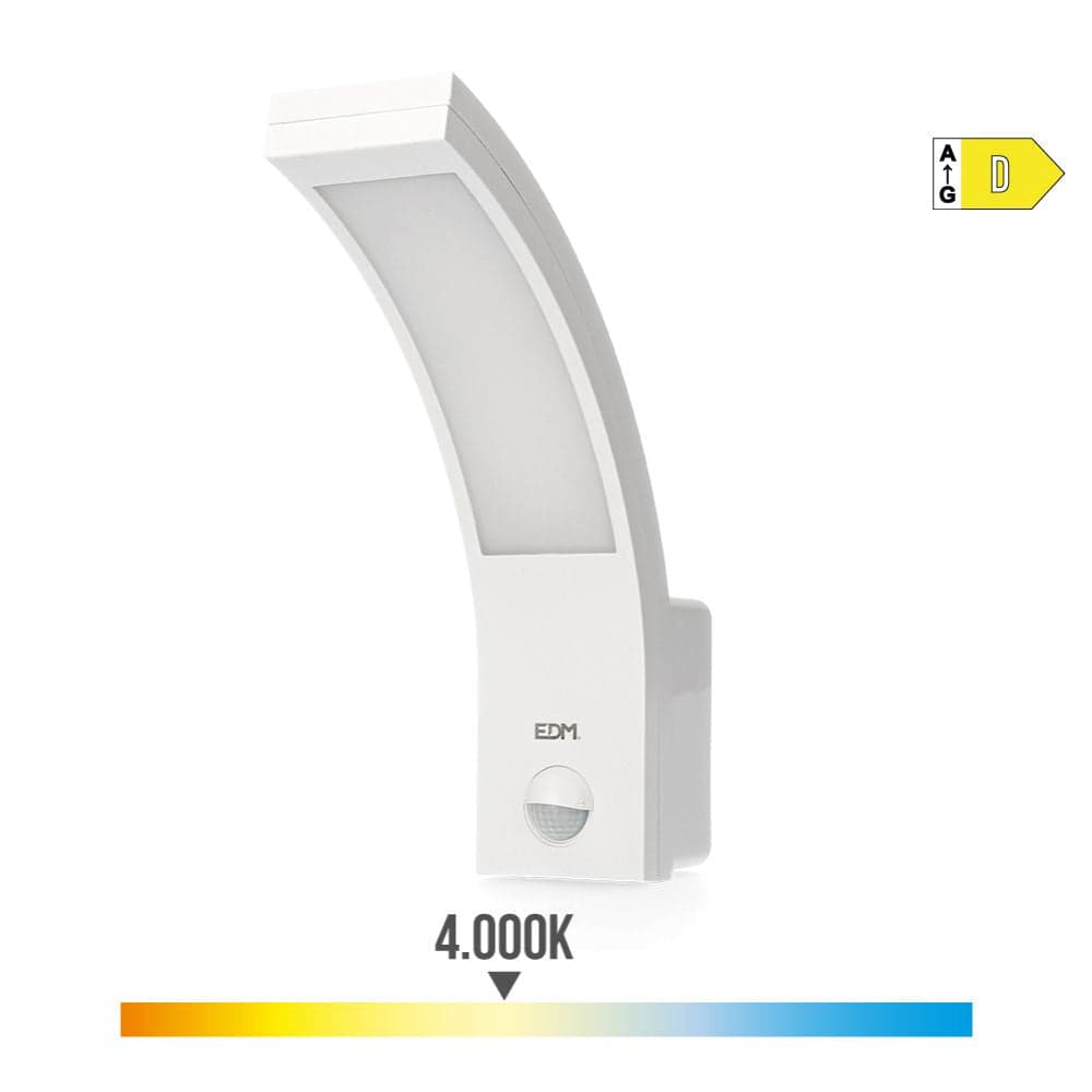 EDM Aplique Exterior LED 10W 750 Lumens 4.000K com Sensor - ELK32535