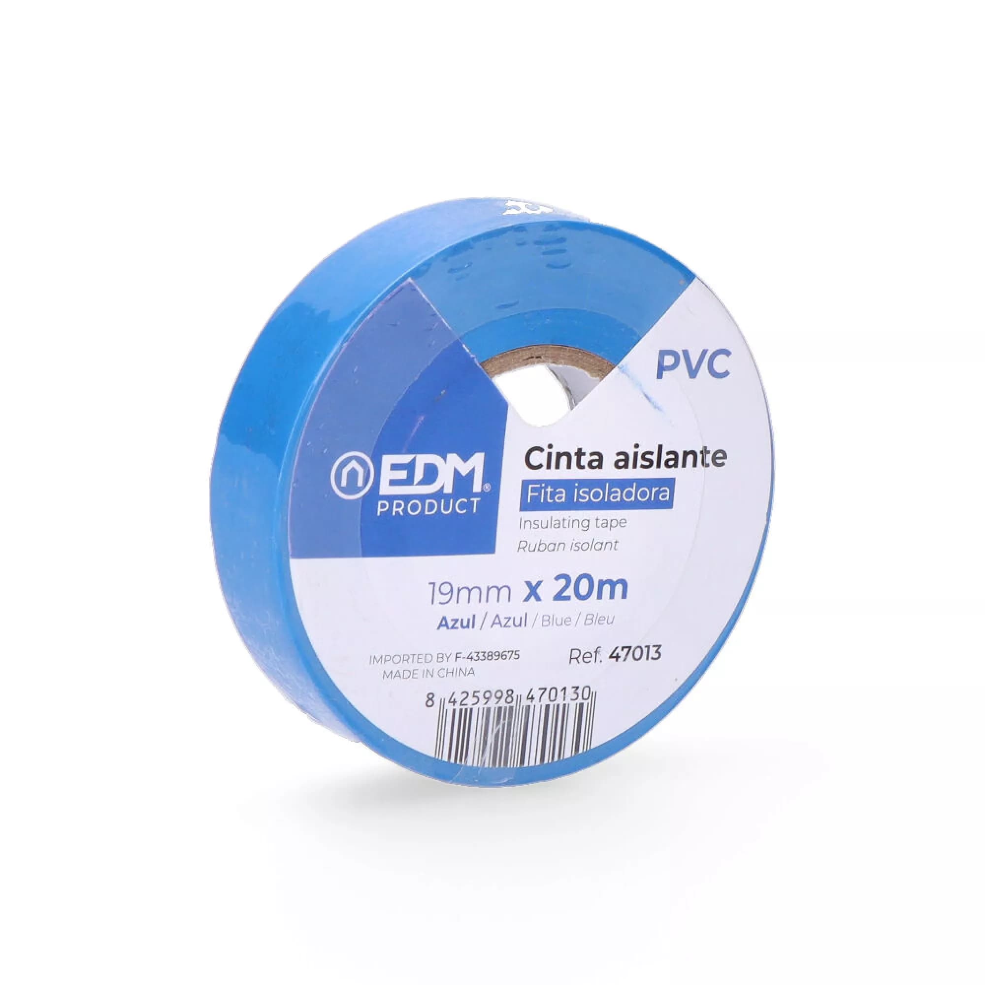 FITA ISOLANTE 20M X 19MM AZUL EDM ALTA QUALIDADE
