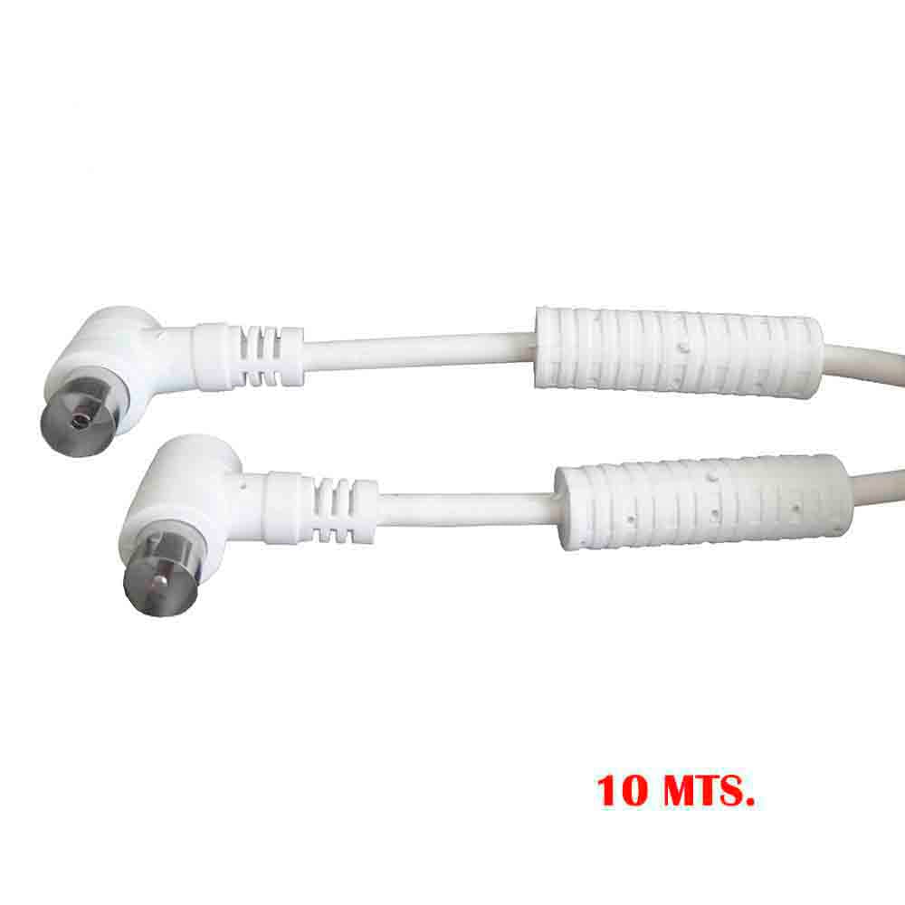 PROLONGADOR TV/VIDEO CURVO COM FILTRO 9,5MM 10M EMBALADO BRANCO E