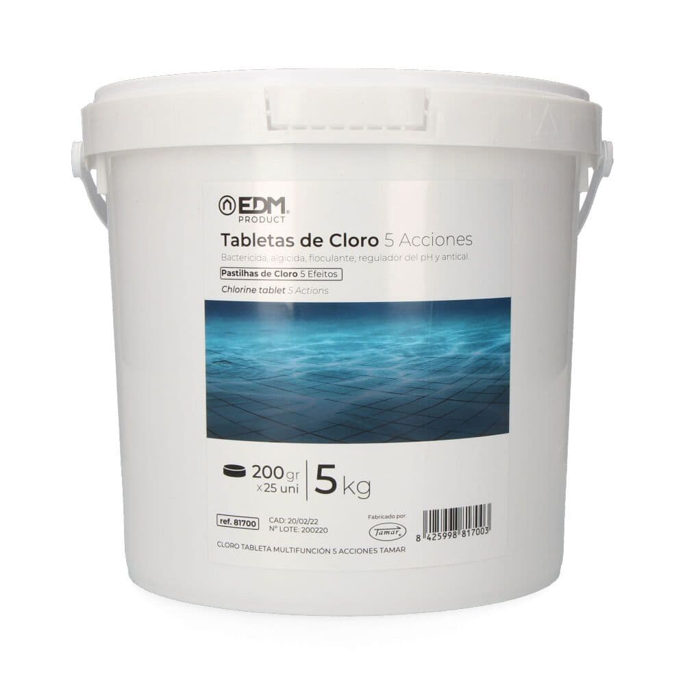 Edm Pastilhas Cloro 5 Acões - 5 Kg