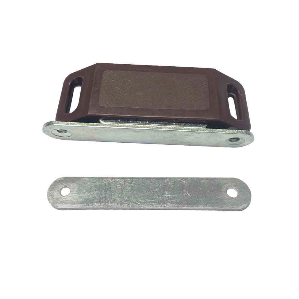 EDM Bloqueador Magnetico para Porta Marrom Duas Unidades 75X18MM - ELK85201