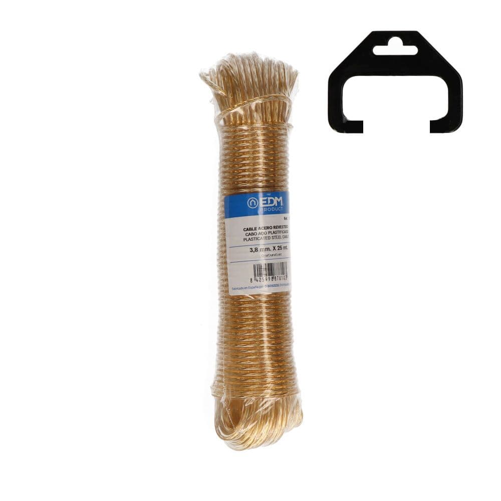 EDM Cabo Aço Revestido Ouro 3.8mm X 25mt 87810