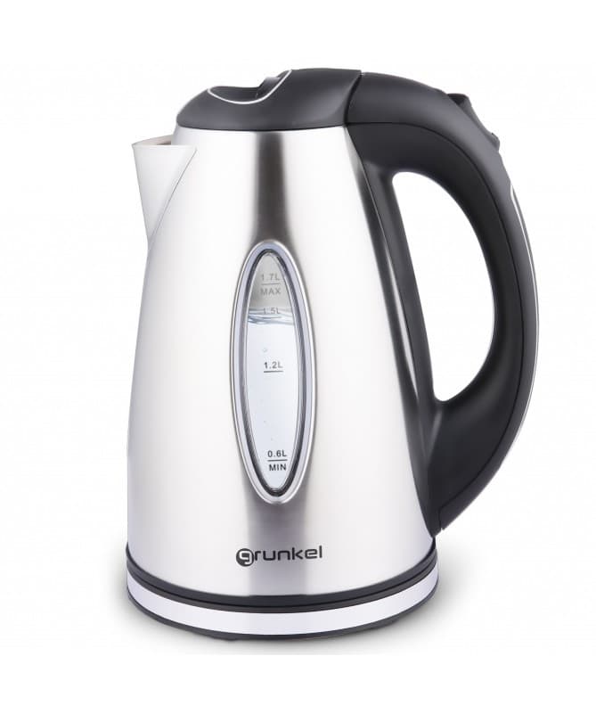 Grunkel Chaleira Elétrica HV-16GX 1.7L 2000W-2200W Aço Inoxidável Preta