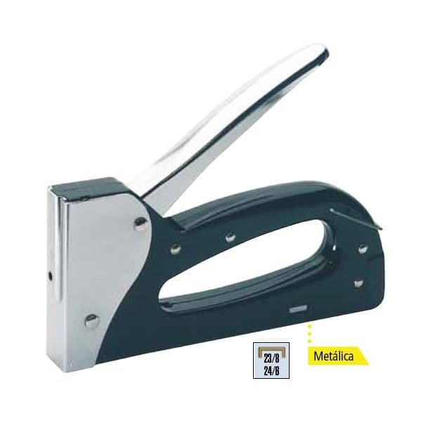 Agrafador Pistola Plus 202 Preto 23/8 e 24/8 - 040340