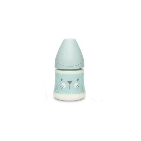 Suavinex Biberão Premium C/ Tetina Silicone 150ml +0m - Coelhinho Verde - S300968CV