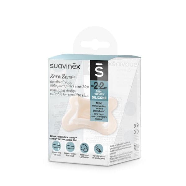 Suavinex Zerozero Chupeta Silicone Fisiológica Skin 0-2m | Saude Mayor
