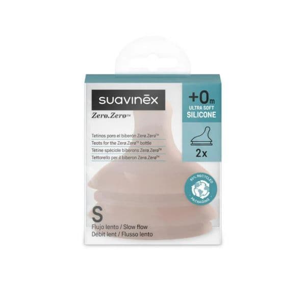 Suavinex 2 Tetinas Silicone ZeroZero Fluxo S