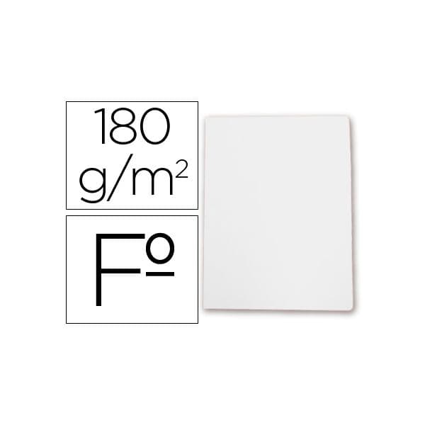 Gio Classificador de Cartolina Folio Branco Pastel 180 g/m2 50 Unidades