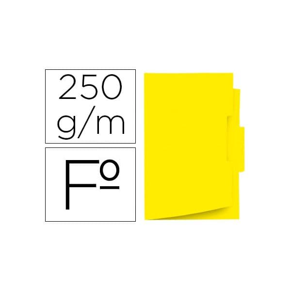 Gio Classificador de Cartolina Folio Pestana Central 250 g/m2 Amarelo Pack 50 Un.