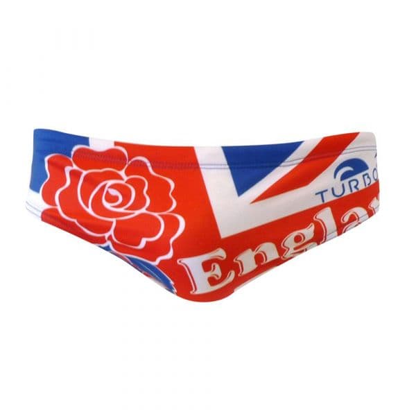 Turbo England Flag Swimming Brief Vermelho 3XL Homem