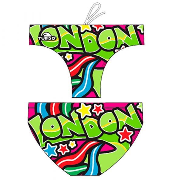 Turbo Graffiti London Swimming Brief Colorido 4XL Homem