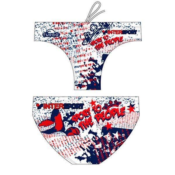 Turbo Crown Letters Swimming Brief Amarelo,Branco 2XL Homem