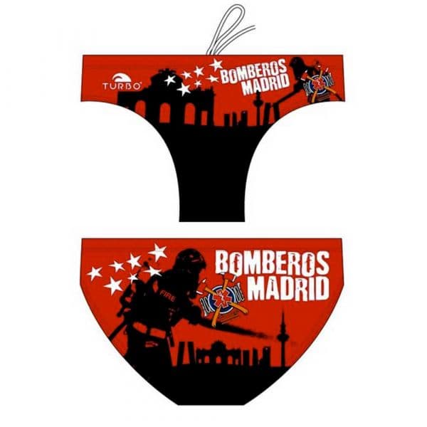Turbo Madrid Firefighters Skyline Swimming Brief Vermelho XL Homem