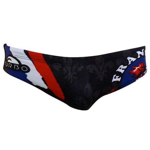 Turbo France Coq Swimming Brief Preto 4XL Homem