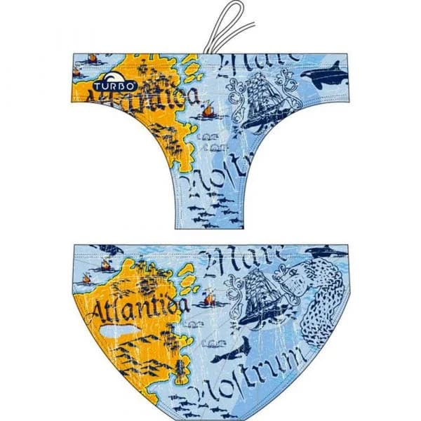 Turbo Atlantida Swimming Brief Laranja,Azul 3XL Homem