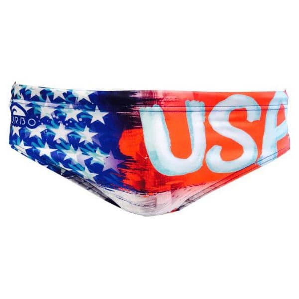 Turbo Usa Painting 2017 Swimming Brief Vermelho,Azul S Homem