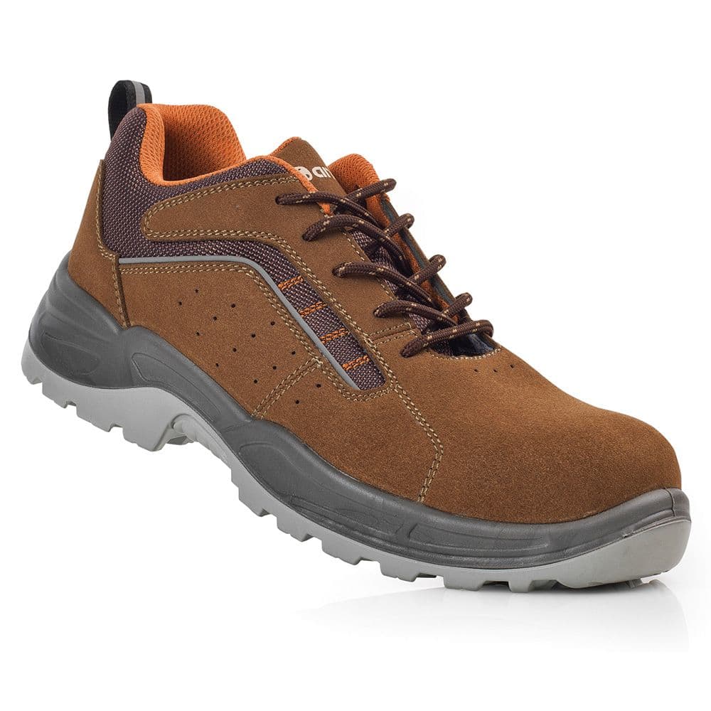 Anibal Sapatos de Segurança Lusitania de Microfibra e Camurça Castanha s1p Metalfree Src Tamanho 38