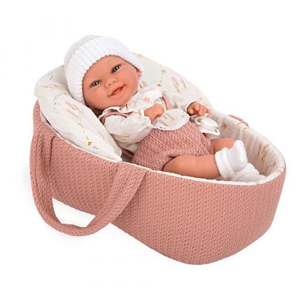 Arias Boneca Elegance com alcofa Rosa