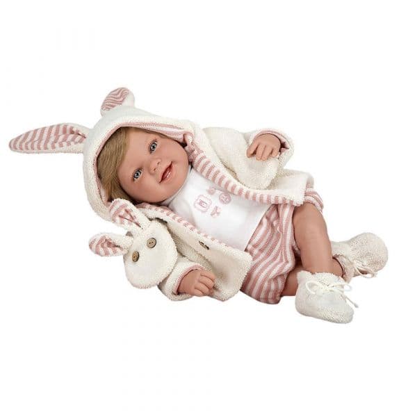 Arias Boneca Bebé Zoe com Cachecol de Pele 45cm