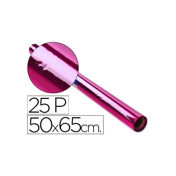 Sadipal Rolo 25Fls Papel Celofan 50x65cm Rosa